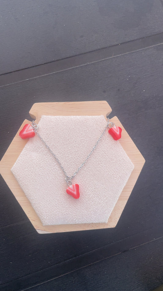 Bracelet acier inoxydable fraise