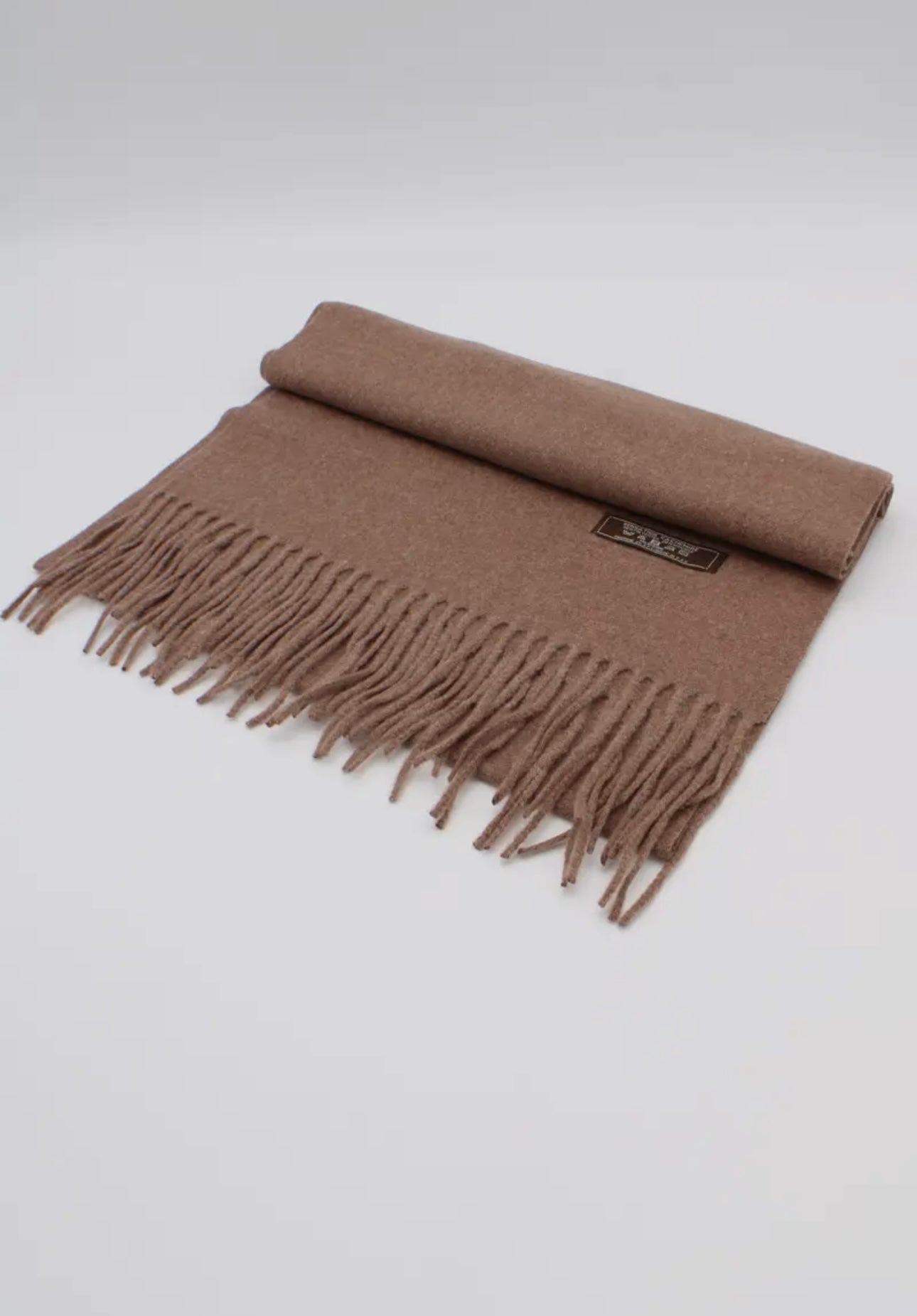 Écharpe sensation cachemire uni fine marron