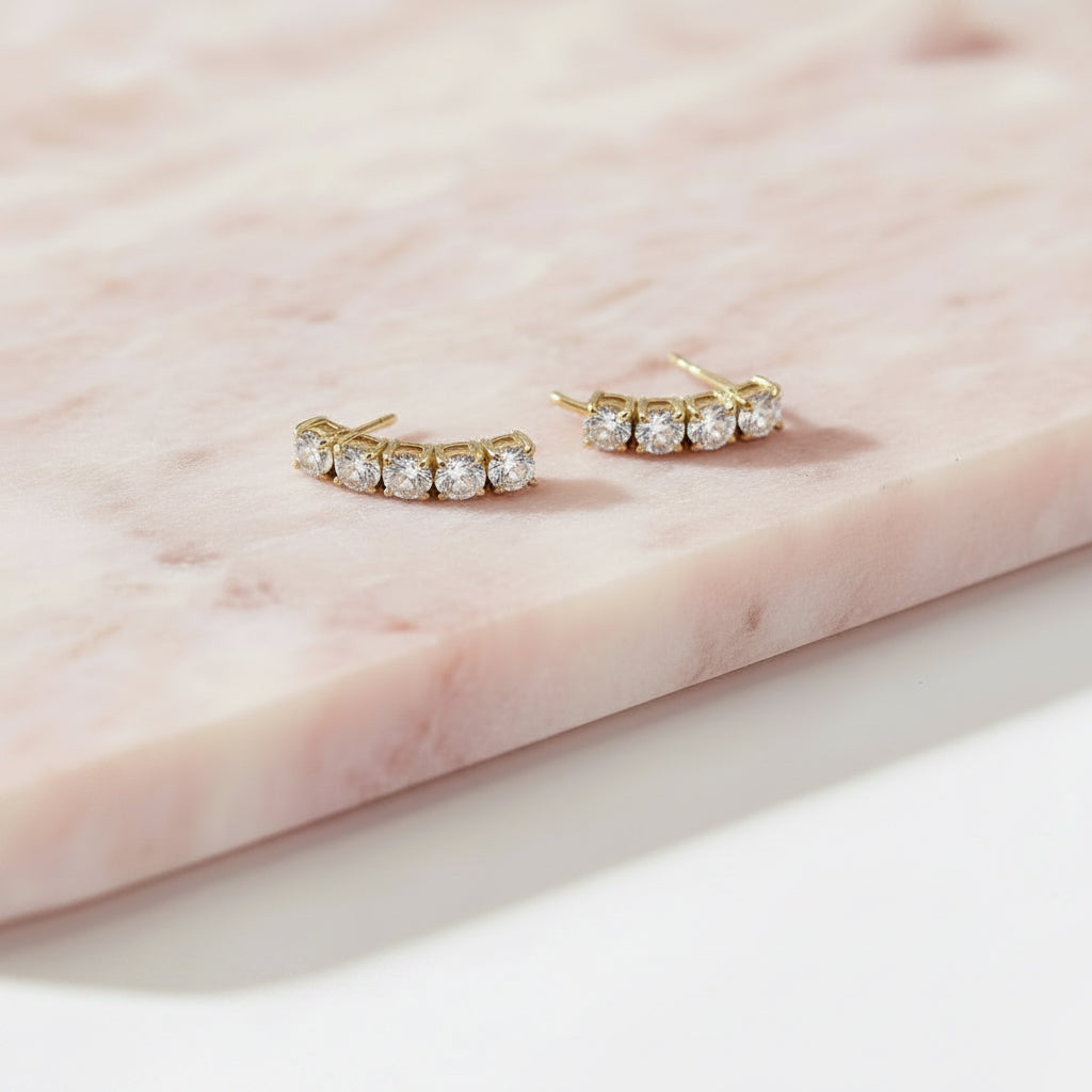 Boucle d’oreille multi strass