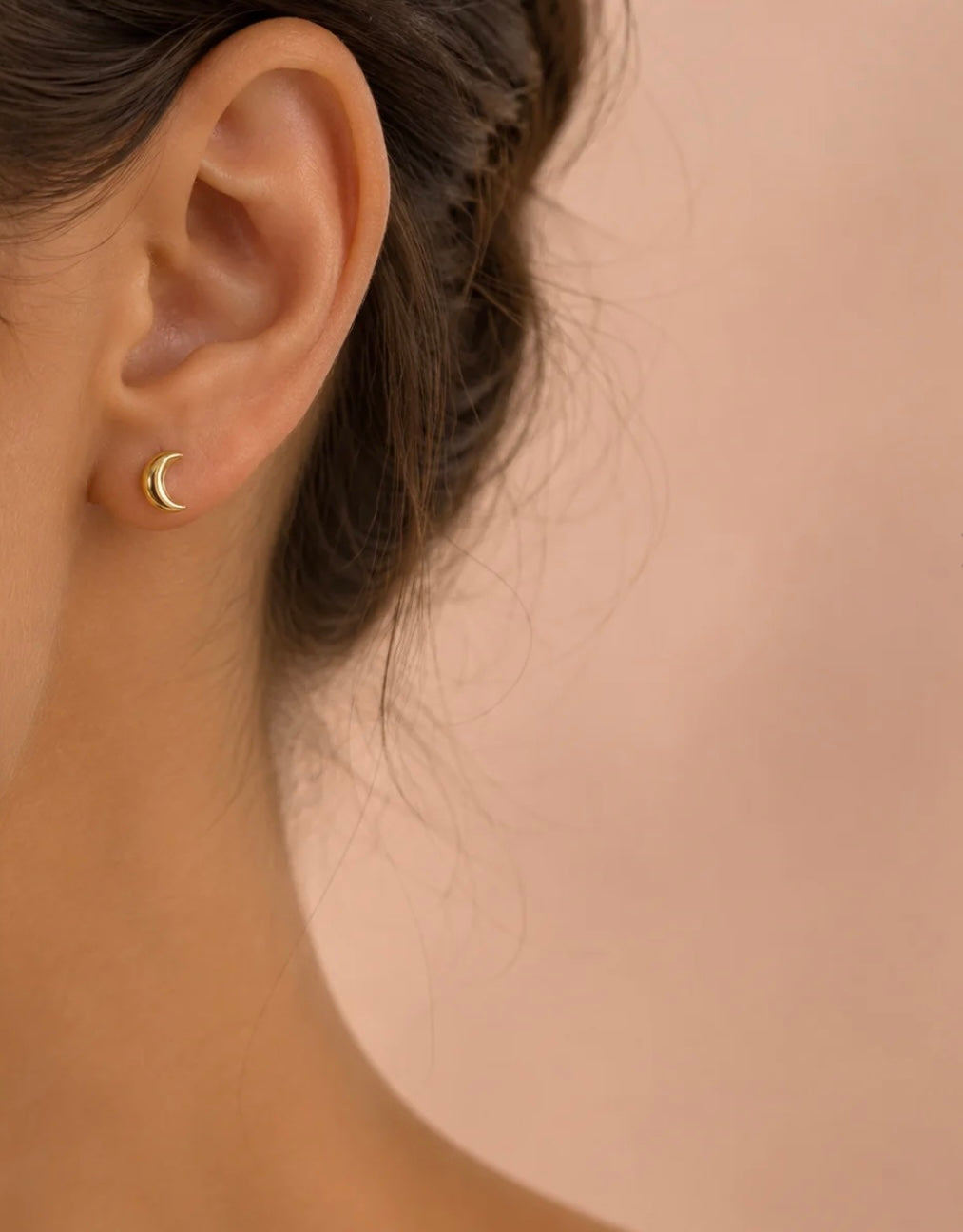 Boucle d’oreille lune