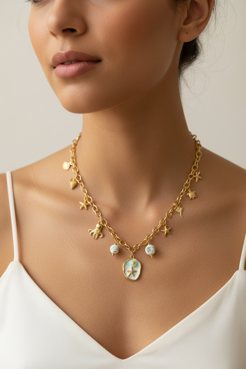 Collier sable doré