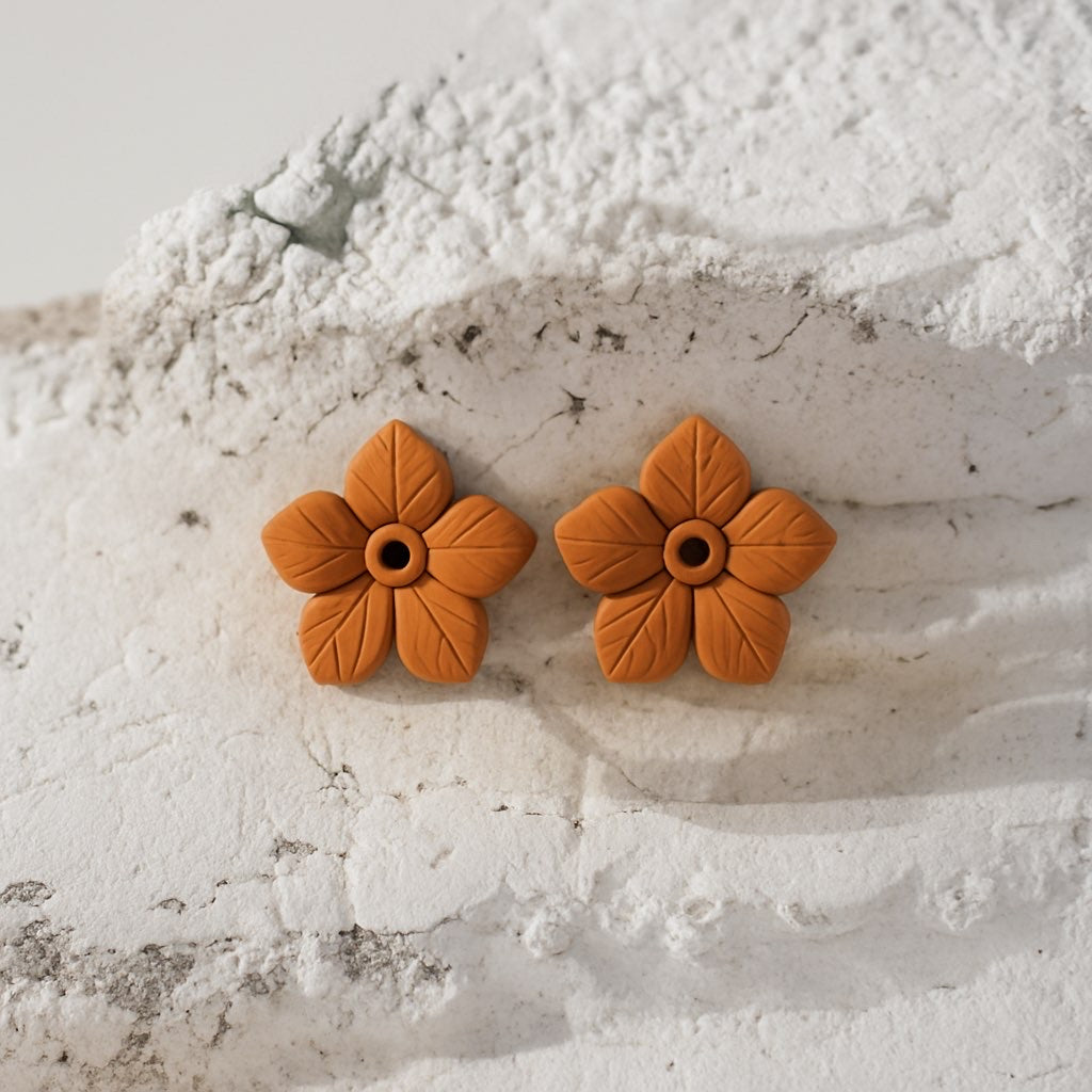 Pampille Oria orange citrouille feuillage mate