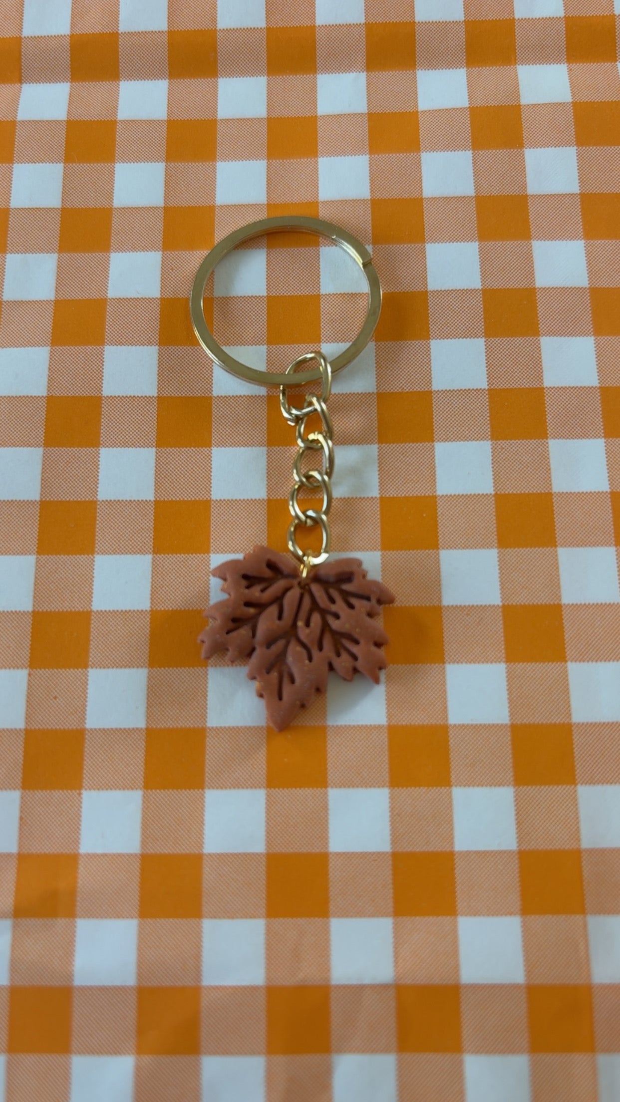 Porte clés feuille d’automne