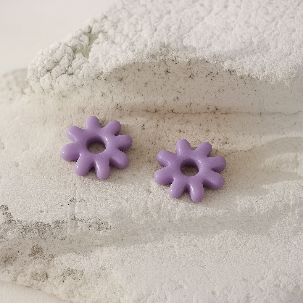 Pampille fleur taille petite mauve