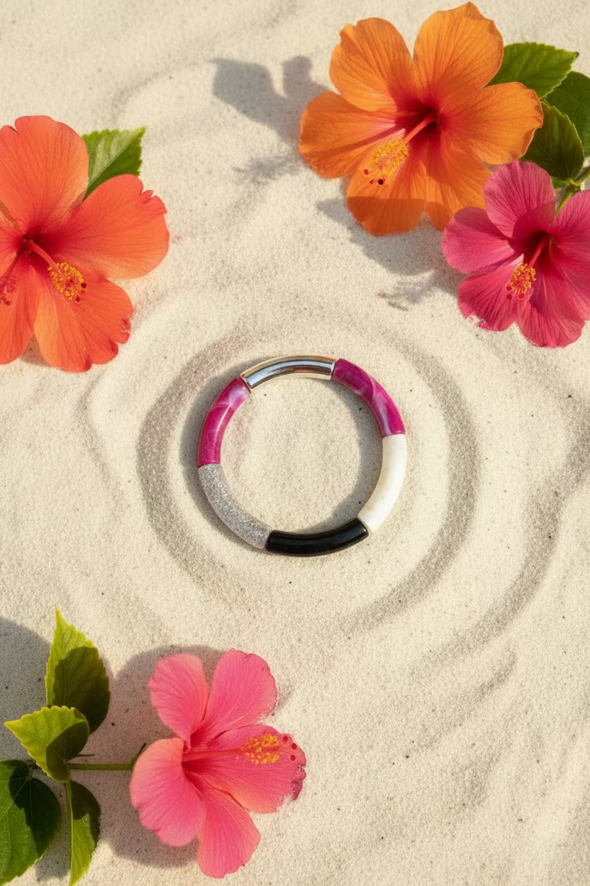Bracelet jonc violet